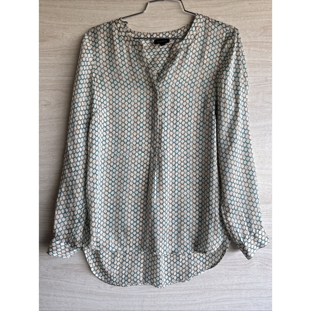 Talbots Sz XS Tunic geometric scale print